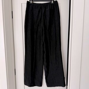 NWOT J.Crew Stratus Black Pants in Textured Satin